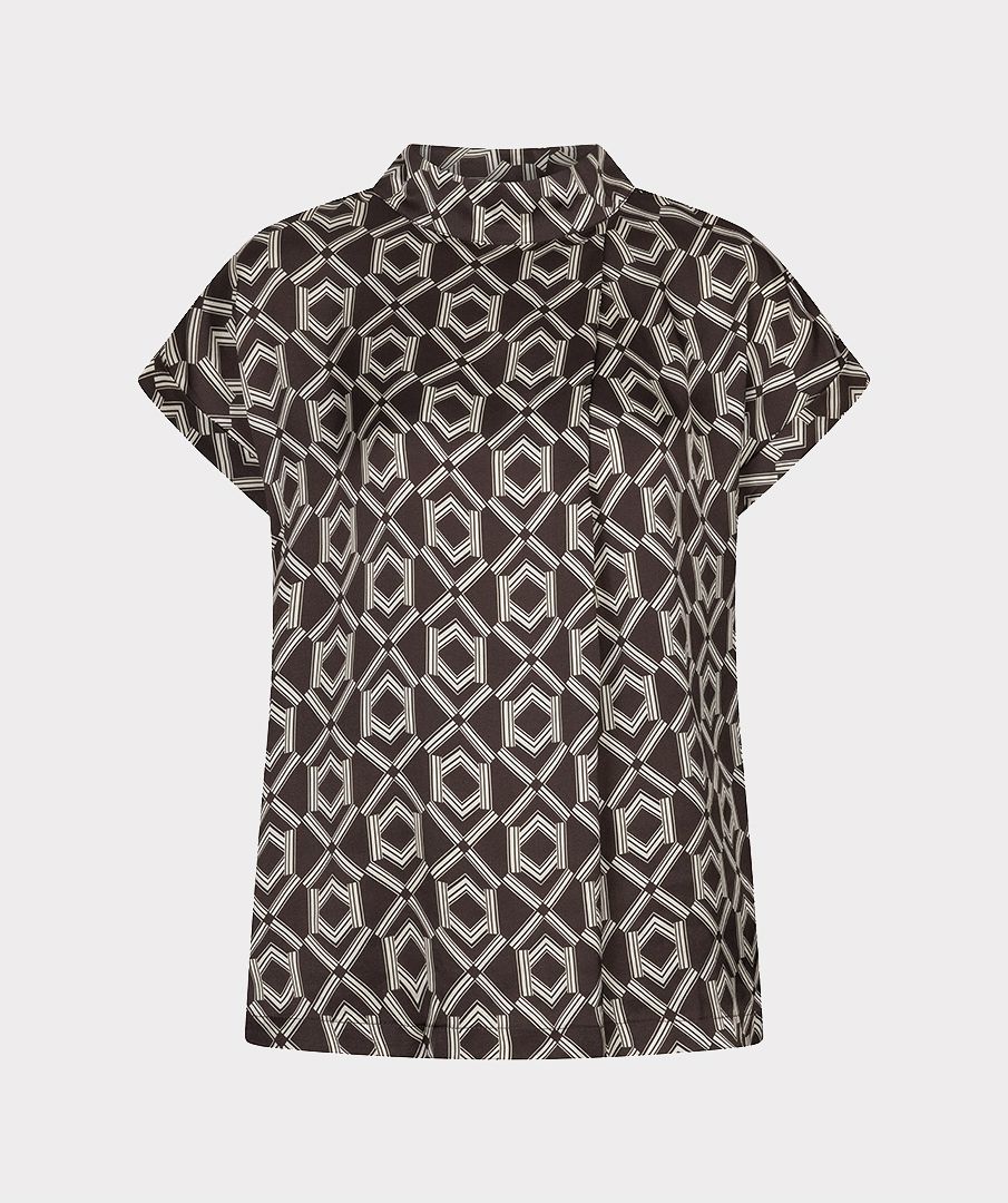 Blouse s/slve Warm Cacao