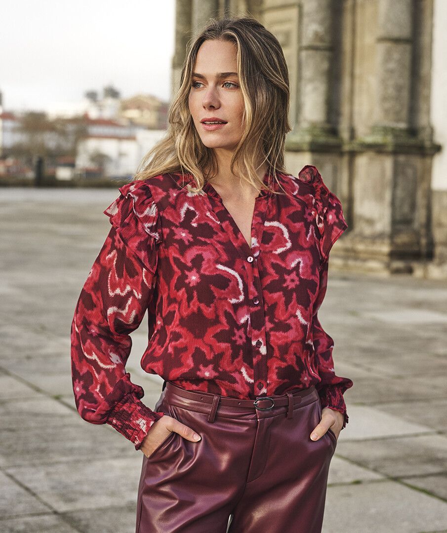 Blouse ruffle Autumn Bloom