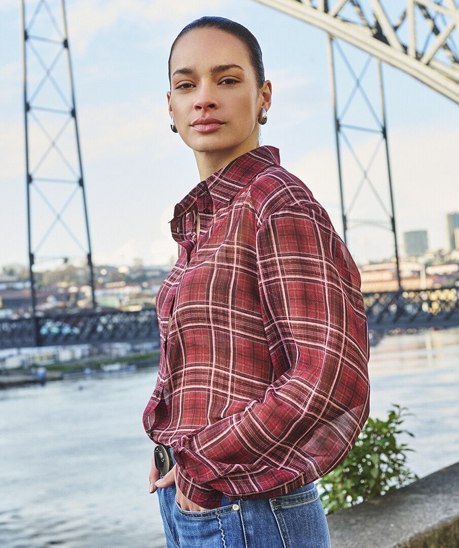 Blouse short Autumn Check