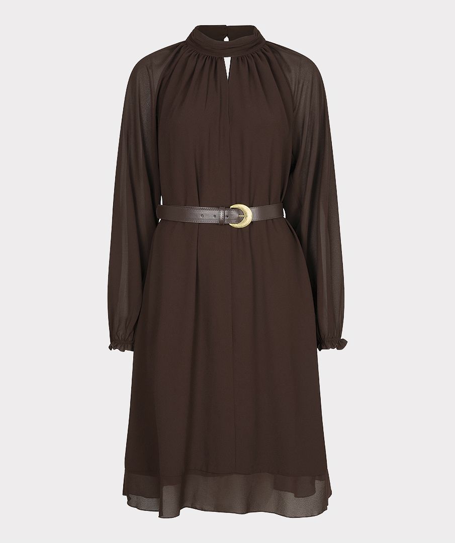 Dress mock neck chiffon