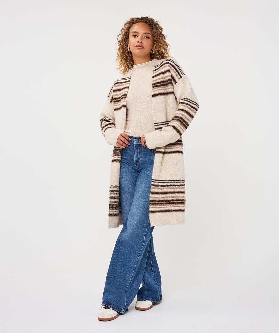 Cardigan horizontal striped