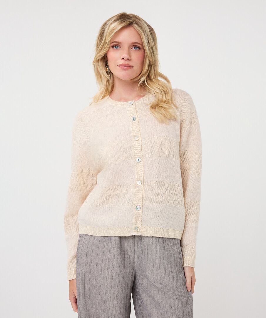 Cardigan stripes sequins
