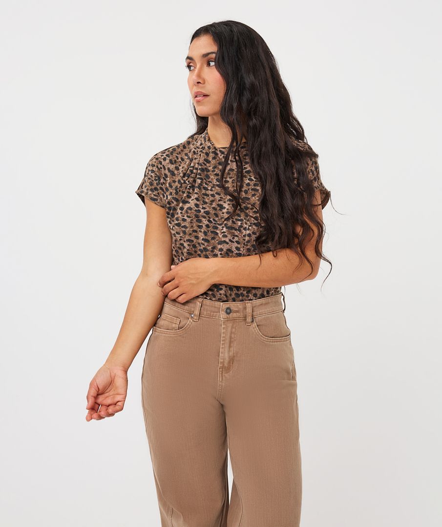 Top twist detail leopard