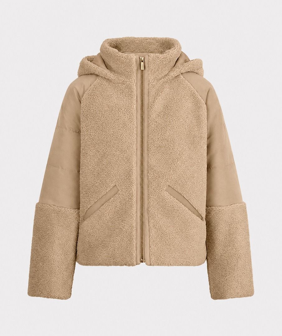Coat jacket raglan teddy