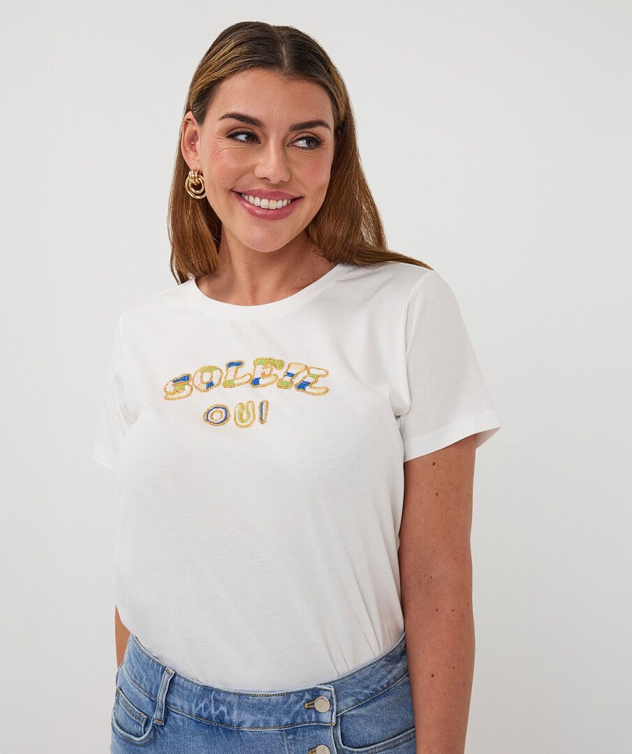 T-shirt beading Soleil