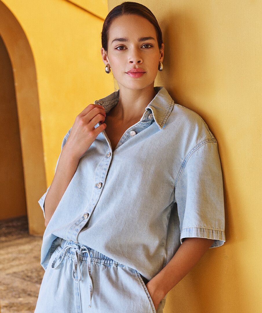 Blouse short Denim