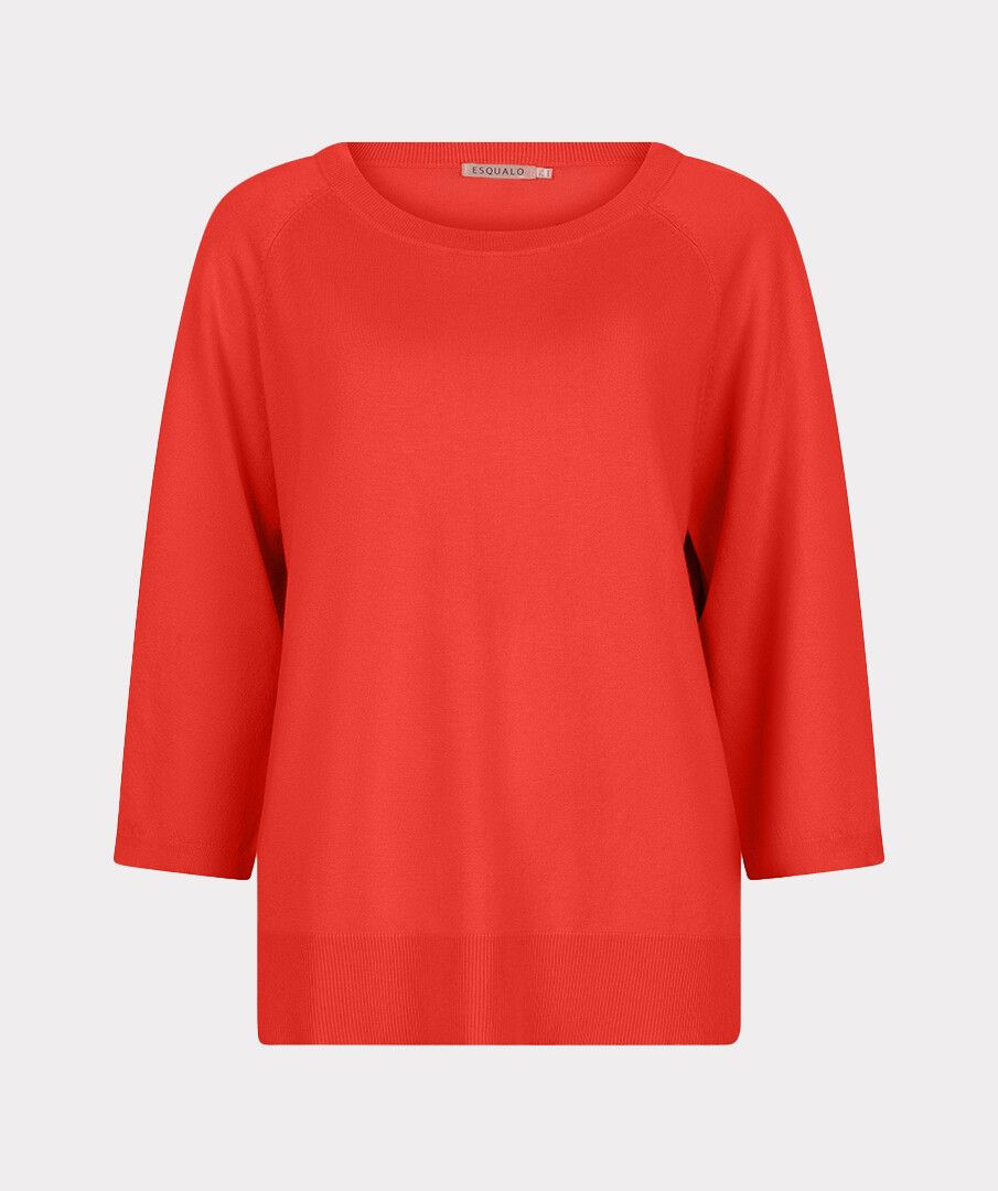 Sweater wide sleeve basic knit