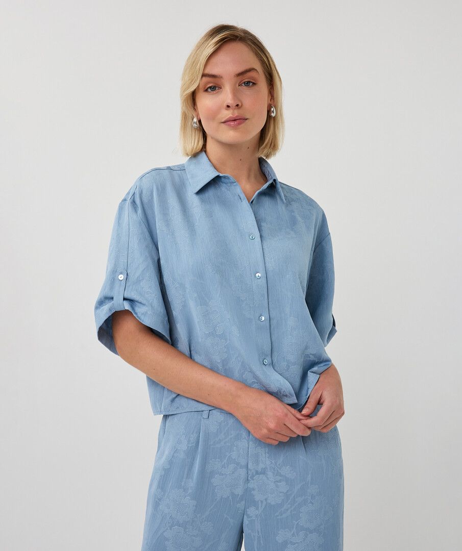 Blouse daisy jacquar