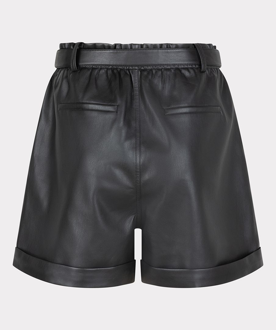 Pu black shorts cheap