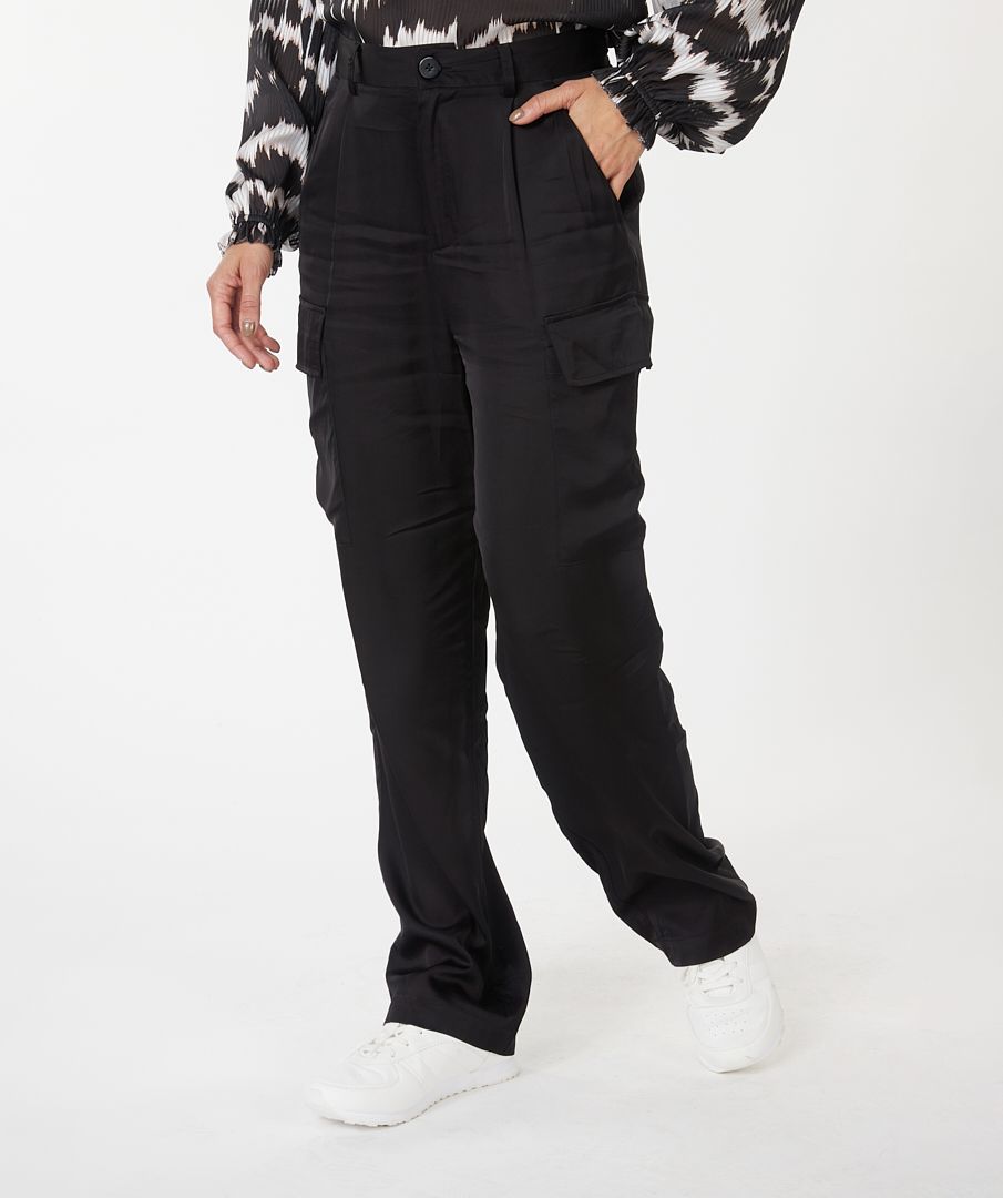 Trousers cargo sateen