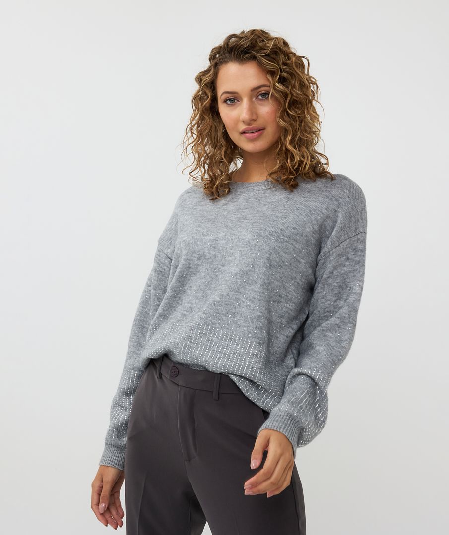 Sweater melange strass stones
