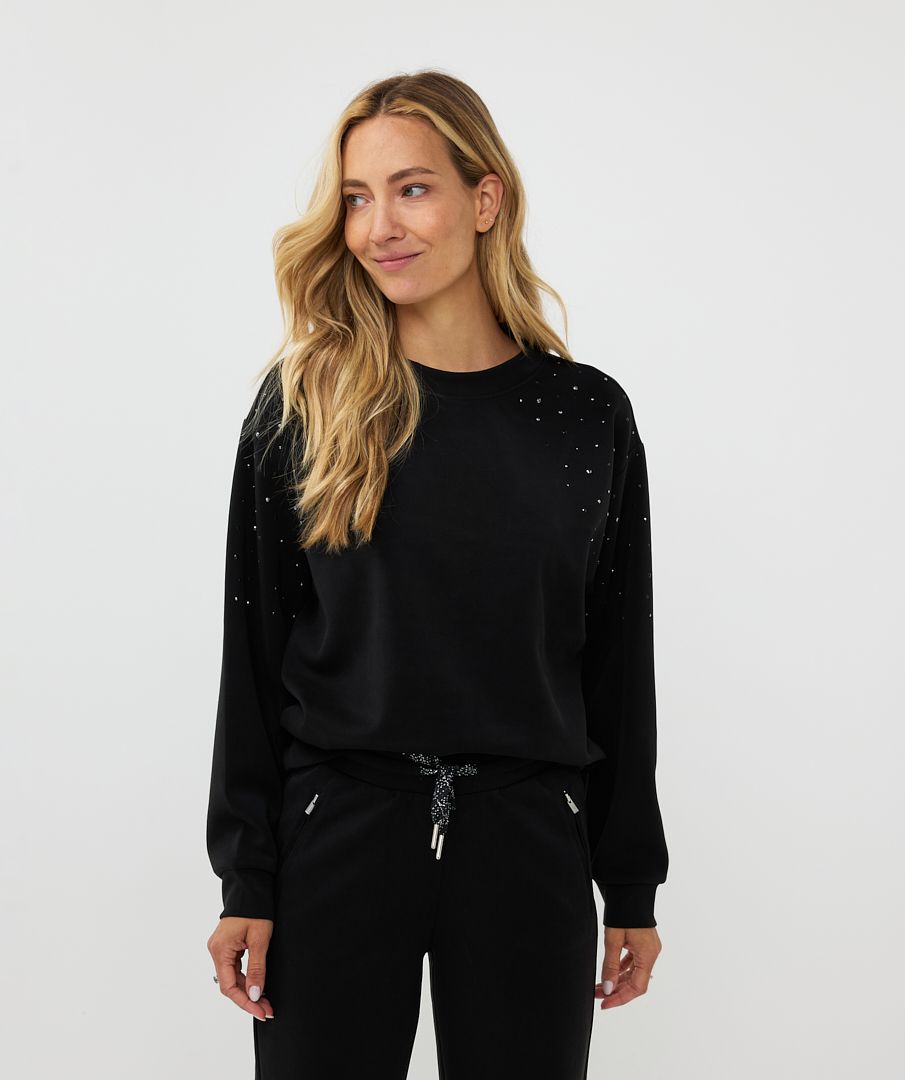 Sweater embellished modal