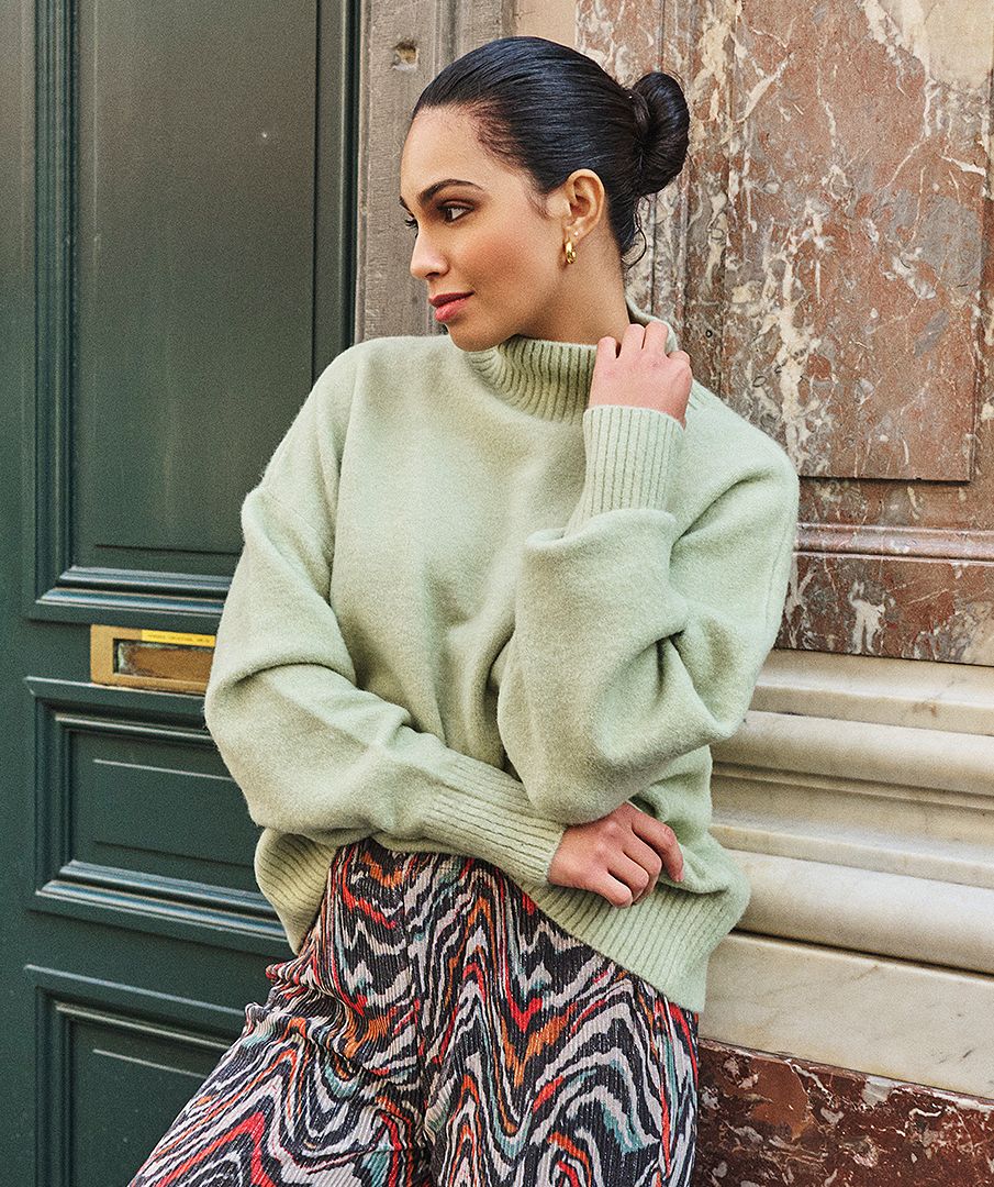 Sweater boxy col