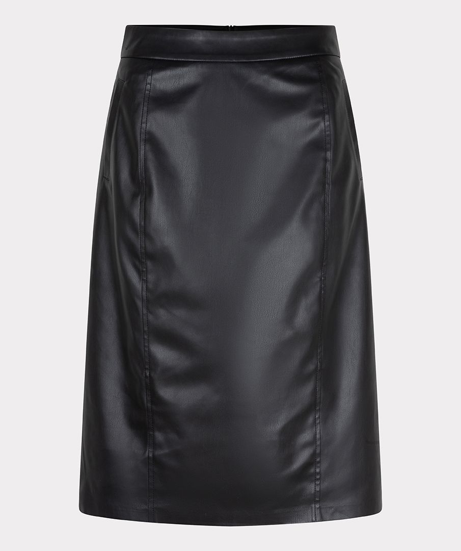Skirt pencil vegan leather