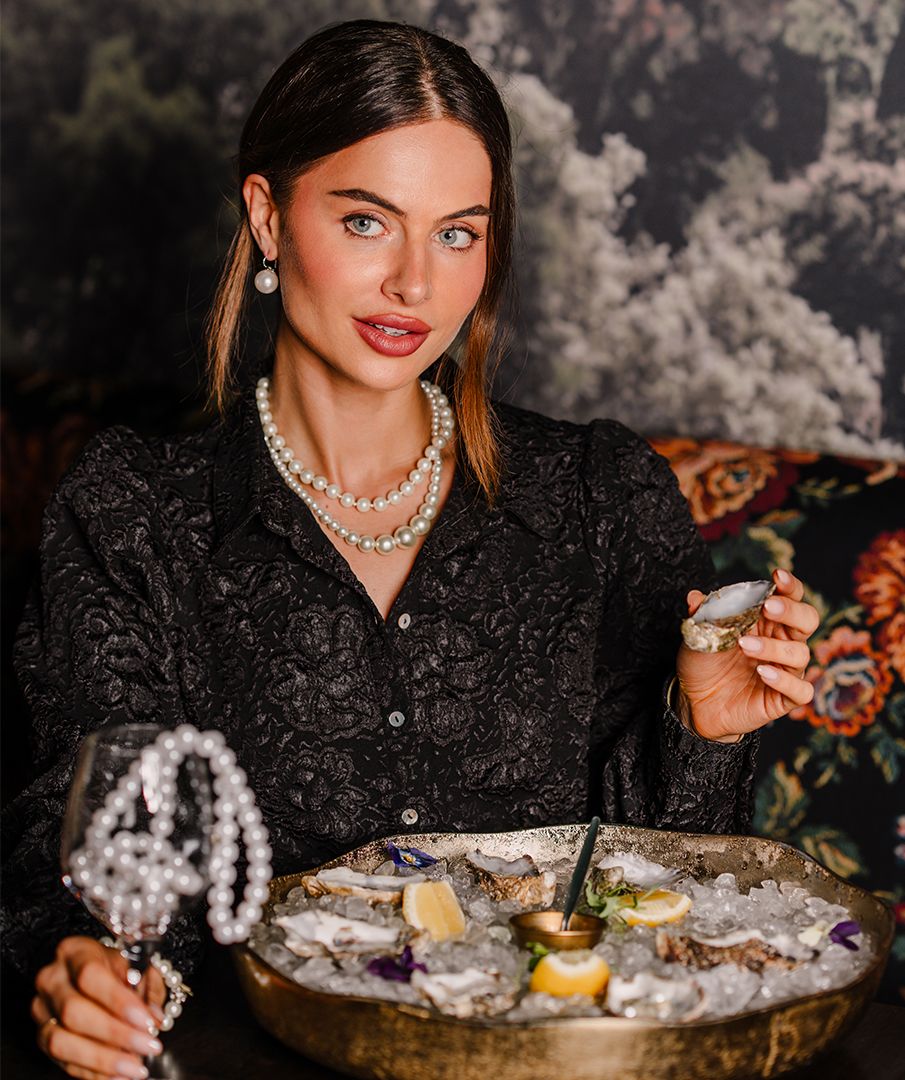 Blouse 2tone flower jacquard