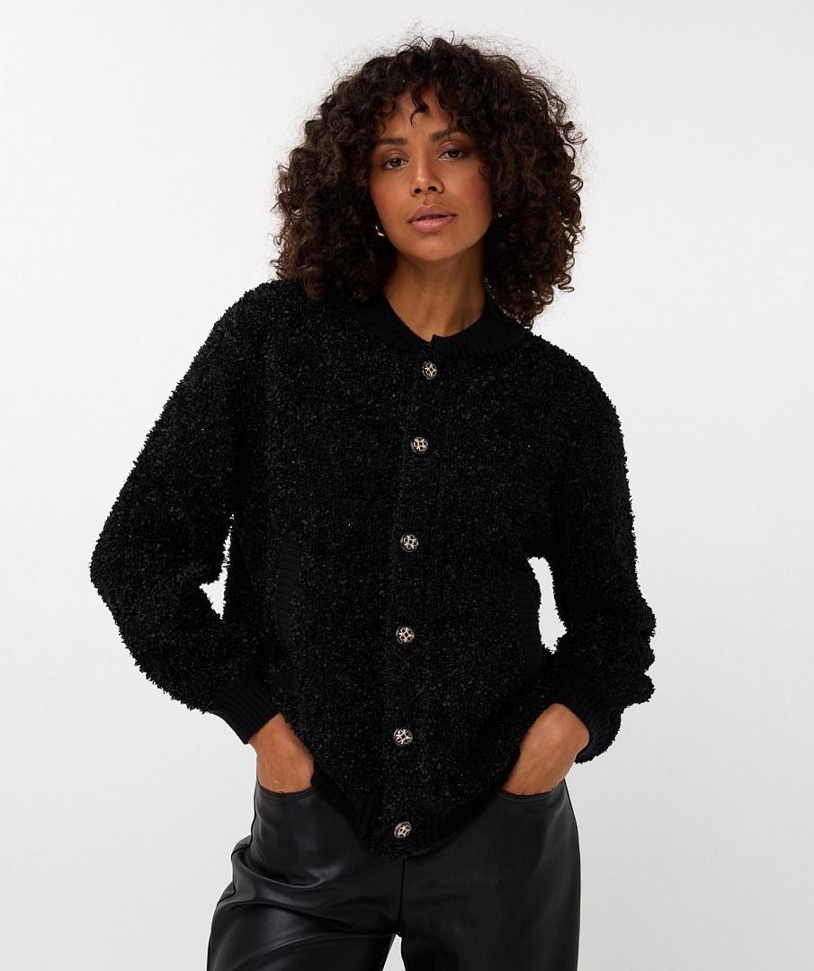 Cardigan bomber rib