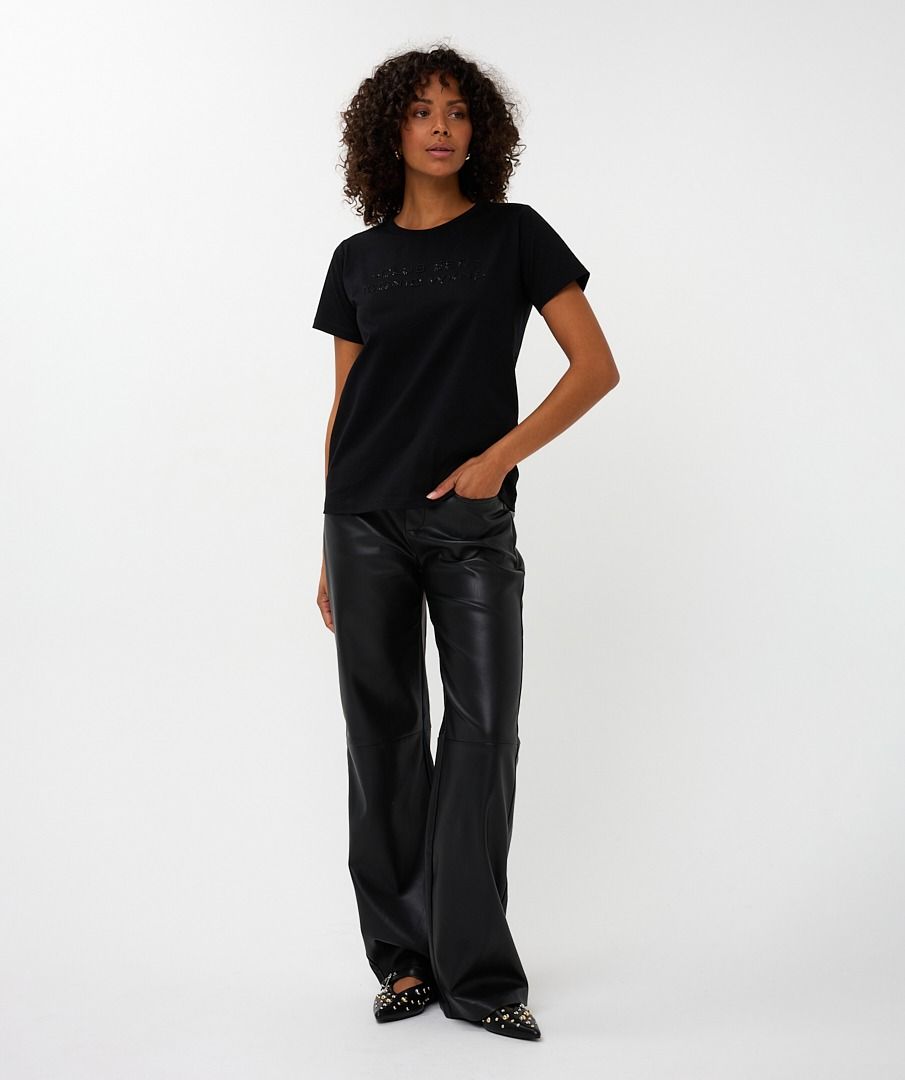 Trousers wide leg PU