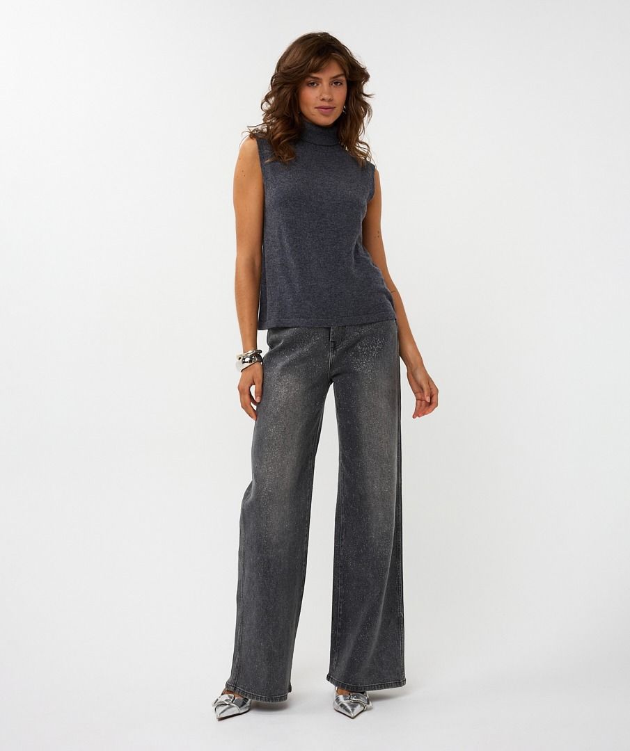 Trousers jeans wide leg